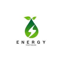 Logo-Vektorvorlage für grüne Energie vektor