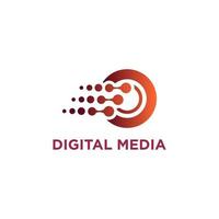 digitaler abstrakter Medientechnologie-Logo-Lagervektor vektor