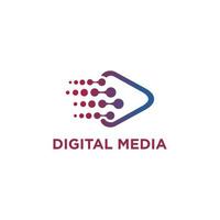 digitaler abstrakter Medientechnologie-Logo-Lagervektor vektor