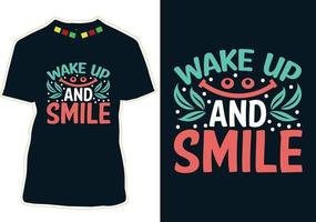 T-Shirt-Design zum Welttag des Lächelns vektor