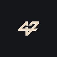 47-Monogramm-Logo-Vorlage. elegantes Luxus-Vektordesign vektor