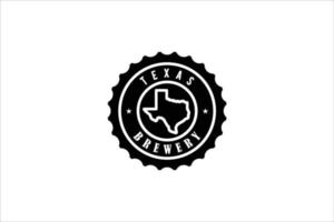 Texas-Karte mit Bierdeckelflasche vektor