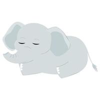sovande bebis elefant vektor