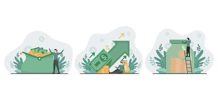 finansiera platt bunt illustration design vektor