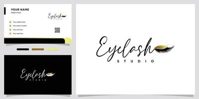 Wimpernstudio-Logo-Design mit Stil und kreativem Konzept vektor