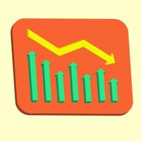 Abwärtstrend-Chart der Börse vektor