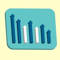 Abwärtstrend-Chart der Börse vektor