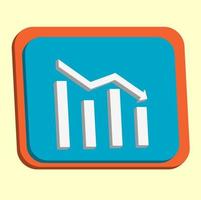 nedåtgående trend Diagram av stock marknadsföra vektor