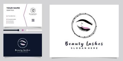 Beauty-Wimpern-Logo-Design mit Stil und kreativem Konzept vektor