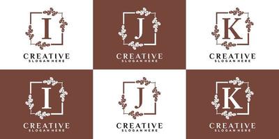 Alphabet-ijk-Logo-Design mit Stil und kreativem Konzept vektor