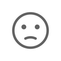 enttäuschtes Emoji-Symbol. perfekt für Website- oder Social-Media-Anwendungen. Vektorzeichen und -symbol vektor