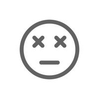 enttäuschtes Emoji-Symbol. perfekt für Website- oder Social-Media-Anwendungen. Vektorzeichen und -symbol vektor