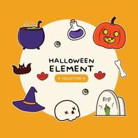 Sammlungssatz für Halloween-Elemente vektor