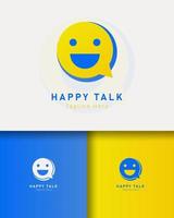 Happy Talk-Logo-Vektorvorlage vektor