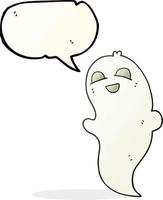 freehand dragen Tal bubbla tecknad serie halloween spöke vektor
