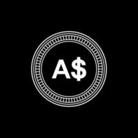 australien währung, aud, australisches dollar symbol symbol. Vektor-Illustration vektor