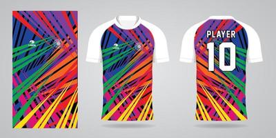 bunte Fußball-Trikot-Sport-Design-Vorlage vektor