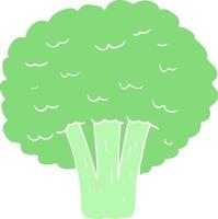 platt Färg illustration av broccoli vektor