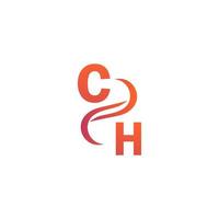ch orangefarbenes Logo-Design für Ihr Unternehmen vektor