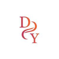 dy orangefarbenes Logo-Design für Ihr Unternehmen vektor