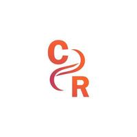 cr orangefarbenes Logo-Design für Ihr Unternehmen vektor