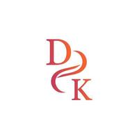 dk orangefarbenes Logo-Design für Ihr Unternehmen vektor