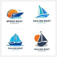 Boot-Logo-Design-Inspiration grafisches Branding-Element für Unternehmen und andere Unternehmen vektor