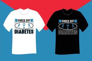 Schlagen Sie Diabetes-T-Shirt-Design aus vektor