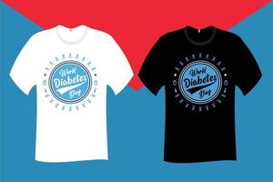 värld diabetes dag t skjorta design vektor