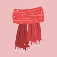 röd söt scarf vektor illustration för grafisk design och dekorativ element