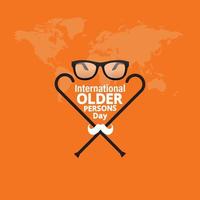 Internationaler Tag der älteren Menschen. 1. oktober. design für banner, grußkarten oder druck. Vektor-Illustration. vektor