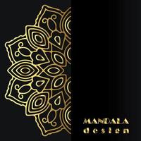 goldenes Mandala, Luxusmandala, Hintergrund mit goldenem Arabeskenmuster, dekoratives Mandala im arabischen islamischen Oststil für Druck, Poster, Cover, vektor