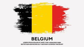Belgien bunter Grunge-Textur-Flaggen-Design-Vektor vektor