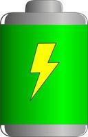 Batteriesymbol für grüne Energie vektor