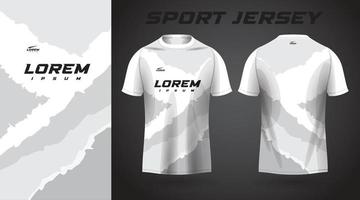 vit och grå skjorta sport jersey design vektor
