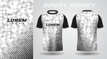 vit och grå skjorta sport jersey design vektor