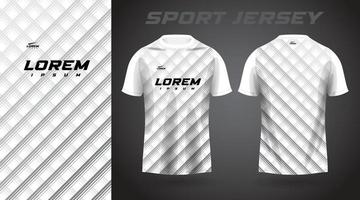 vit och grå skjorta sport jersey design vektor