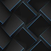 volumetriska abstrakt textur med svart kuber med tunn blå rader. realistisk geometrisk sömlös mönster för bakgrunder, tapet, textil, tyg och omslag papper. vektor realistisk illustration.