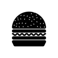 Burger-Symbolvektor. Fast-Food-Symbol vektor