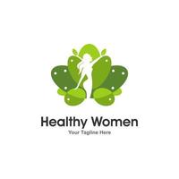 kvinnor hälsa logotyp design vektor mall
