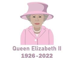 queen elizabeth suit 1926 2022 gesicht porträt rosa britisch vereinigtes königreich national europa land vektor illustration abstraktes design