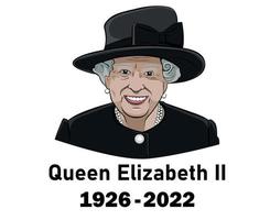 queen elizabeth suit 1926 2022 gesicht porträt schwarz britisch vereinigtes königreich national europa land vektor illustration abstraktes design