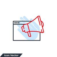 Ankündigung Symbol Logo Vektor Illustration. Symbolvorlage für Nachrichteninhalte für Grafik- und Webdesign-Sammlung