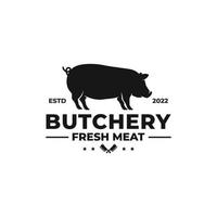 butchery logotyp design vektor. kött affär logotyp vektor