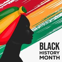 svart historia månad illustration med afrikansk kvinnor vektor