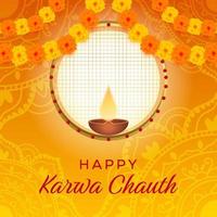 Abbildung Happy Karwa Chauth Festival vektor