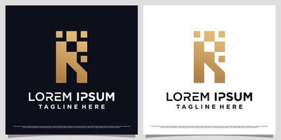 gyllene lutning Färg brev r logotyp design mall för företag ikon med kreativ begrepp vektor