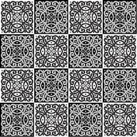 hand teckning sömlös mönster för bricka i svart och vit färger. vektor