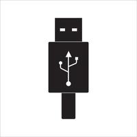 USB-Kabel-Symbol-Logo-Vektor-Design vektor