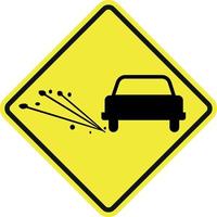Warnung Verkehrszeichen Vektordesign vektor